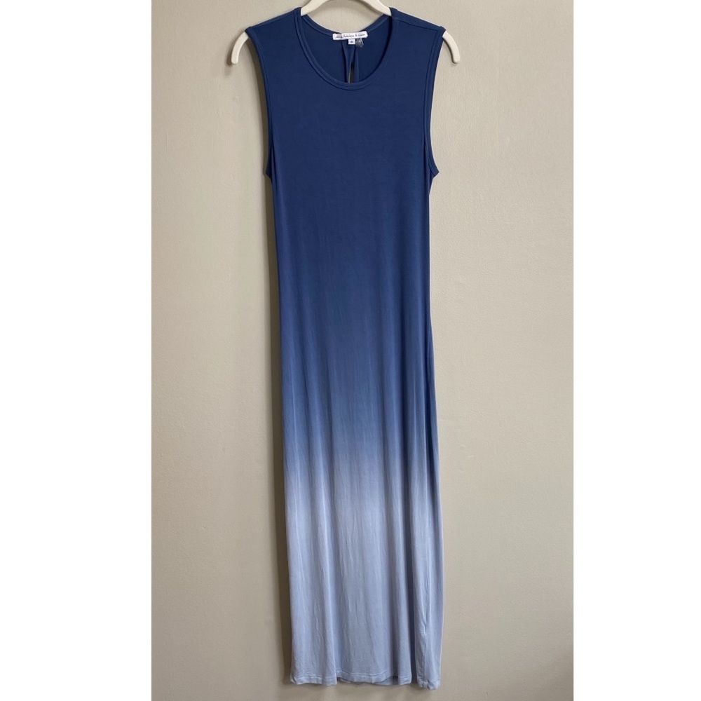 Young Fabulous & Broke Blue Dip Dye Sleeveless Twist Back Maxi Dress Size Small